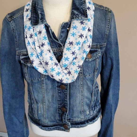 American Eagle denim jean crop jacket size medium - Picture 3 of 13